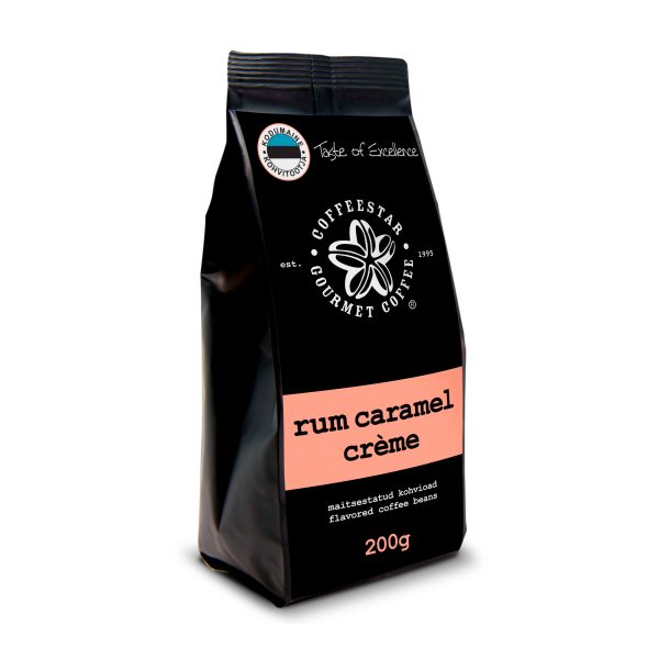 Rum-Caramel flavoured coffee