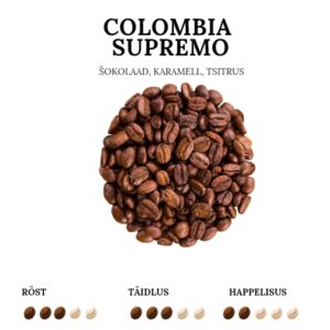 Colombia Supremo quality coffee cross roasting house