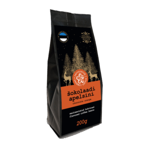 Chocolate-orange flavoured coffee